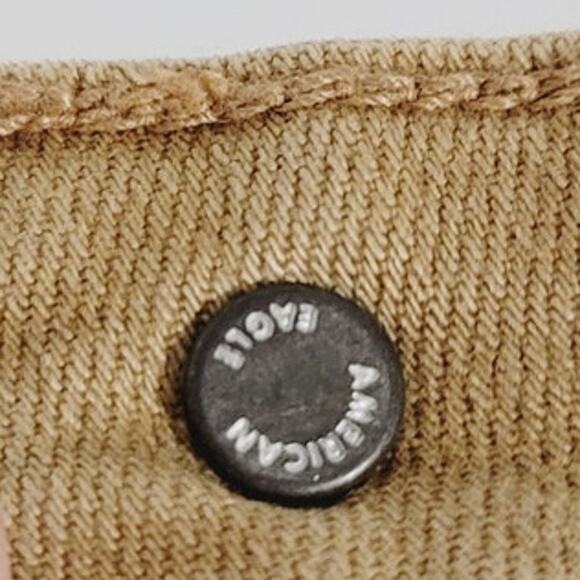 American Eagle Stretch Mom Straight Jeans Toasted Almond Tan 4 / 27 - Picture 9 of 9